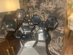 Metal framed  abstract contemporary mirror click n collect Half price  pay instore only