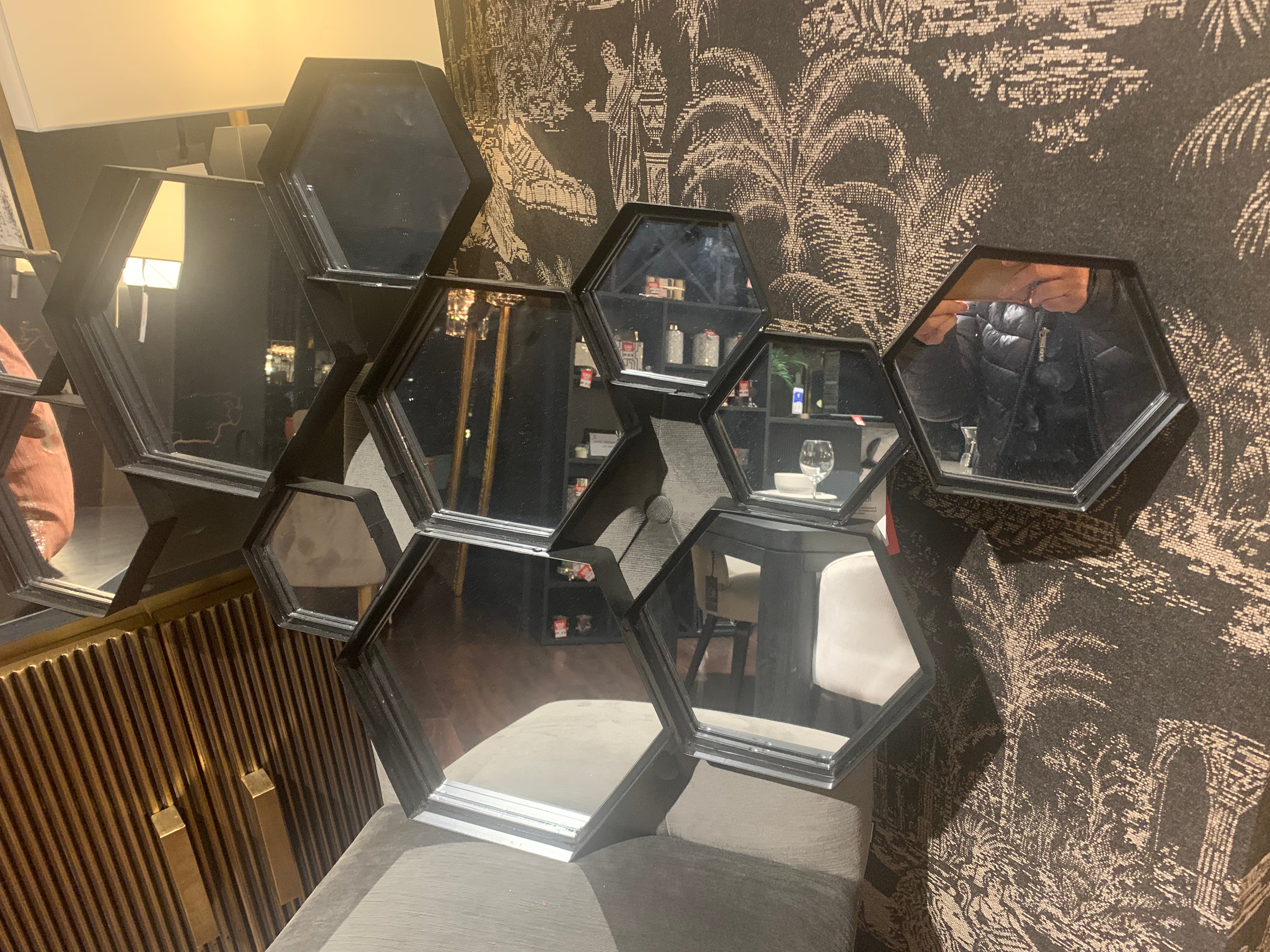 Metal framed  abstract contemporary mirror click n collect Half price  pay instore only