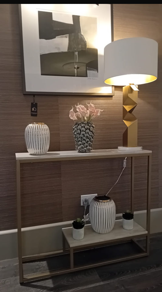 Susanne  Gold and Cream console table special deal !