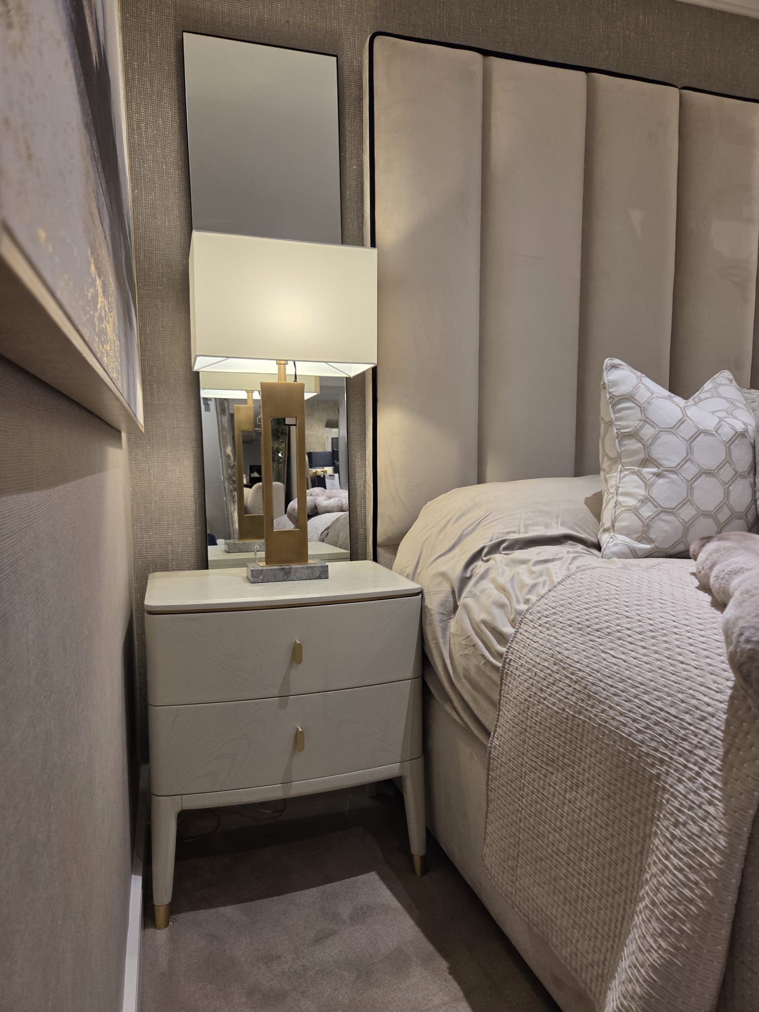 Custom Belle Bed frame with  super High Headboard