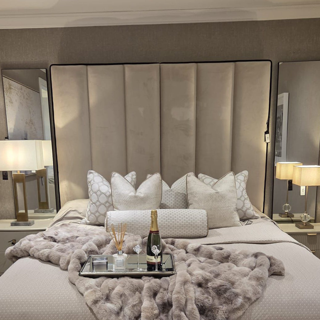 Custom Belle Bed frame with  super High Headboard