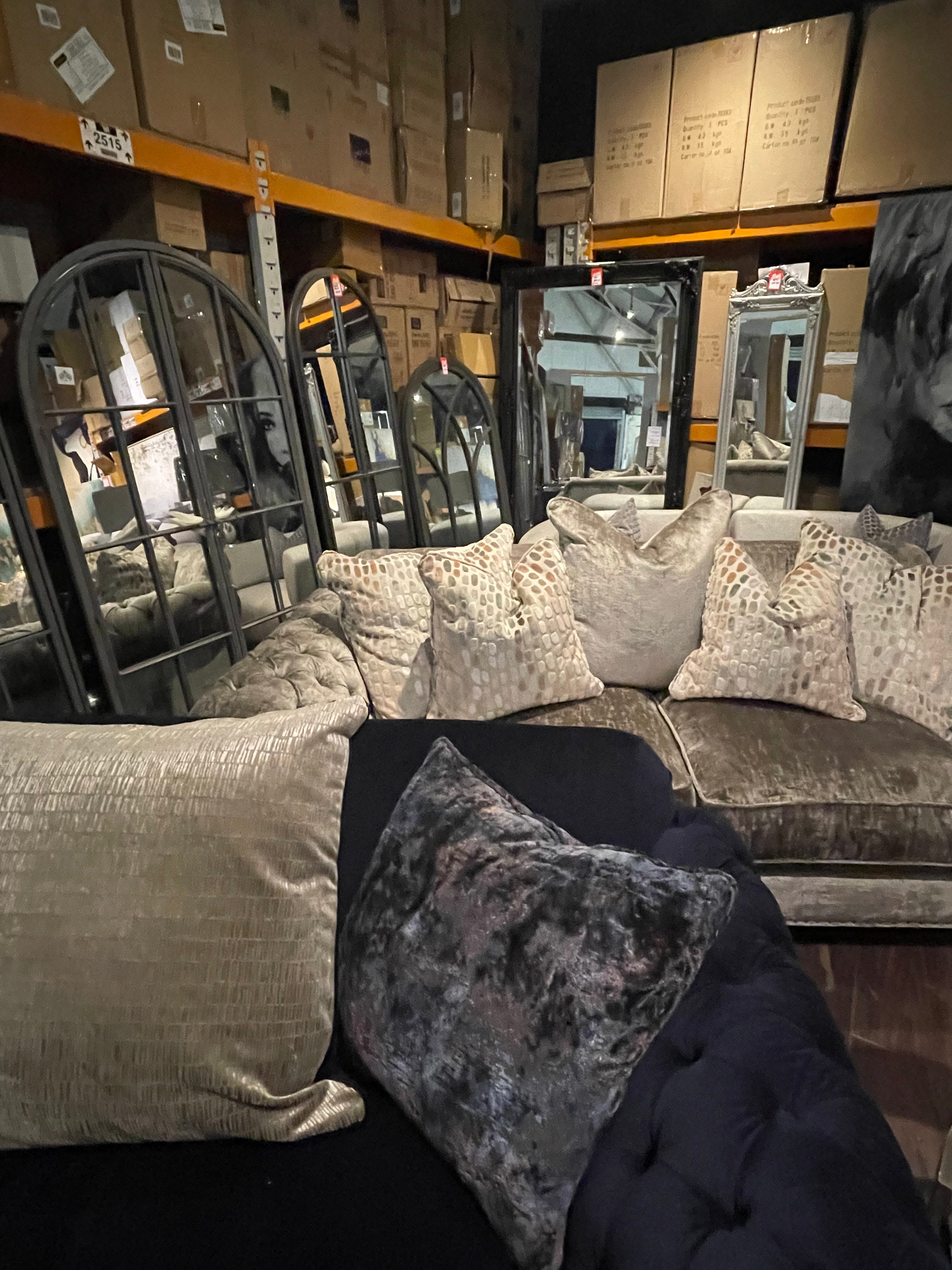 TALL ARCH WINDOW METAL MIRROR IN Antiqued  Bronze  or grey reduced. Instore purchase only