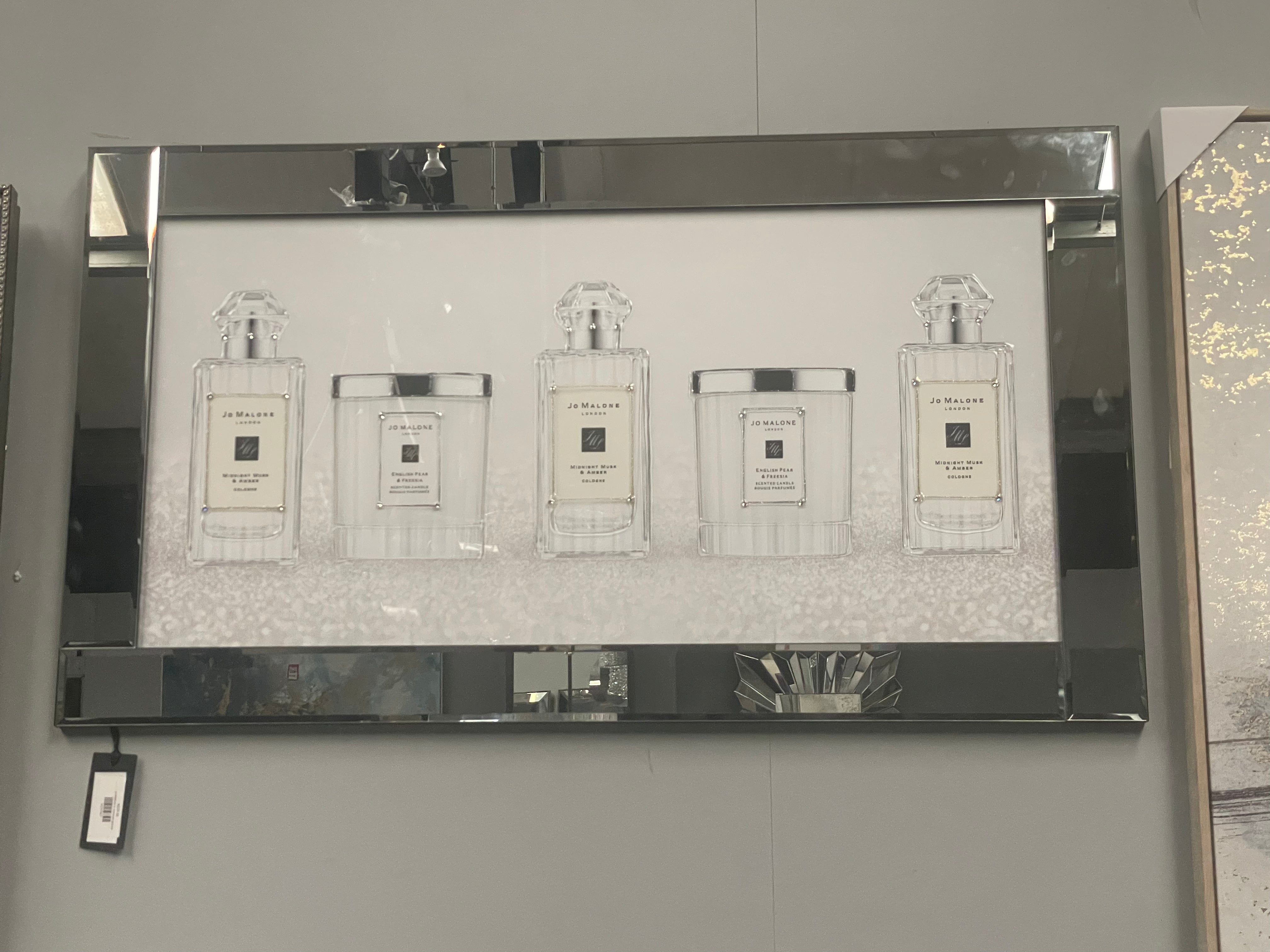 Jo Malone mirrored framed  perfume  picture fabulous !  INSTORE PURCHASE