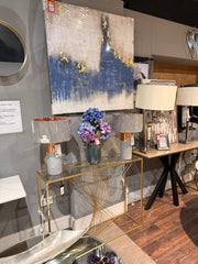 Gold lunar console table . 107 cm Last one . Pick up only