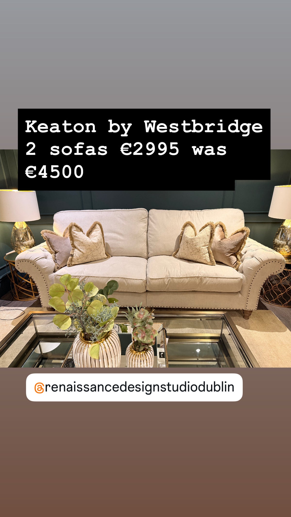 Keaton  sofa  suite by Westbridge