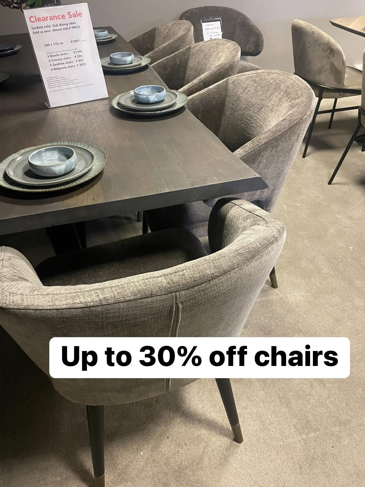 Dining Chair Disposal Sale Book today as selling fast ! Payment Terms are pay Instore only
