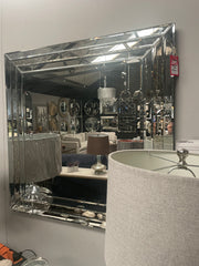 Madison square mirror with antiqued glass borders