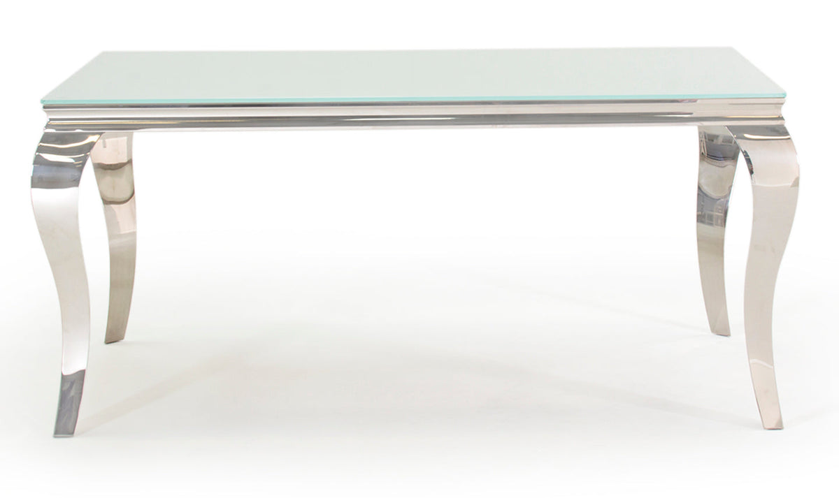Louis 160cm dining table in white CLEARANCE price . Pay Instore only