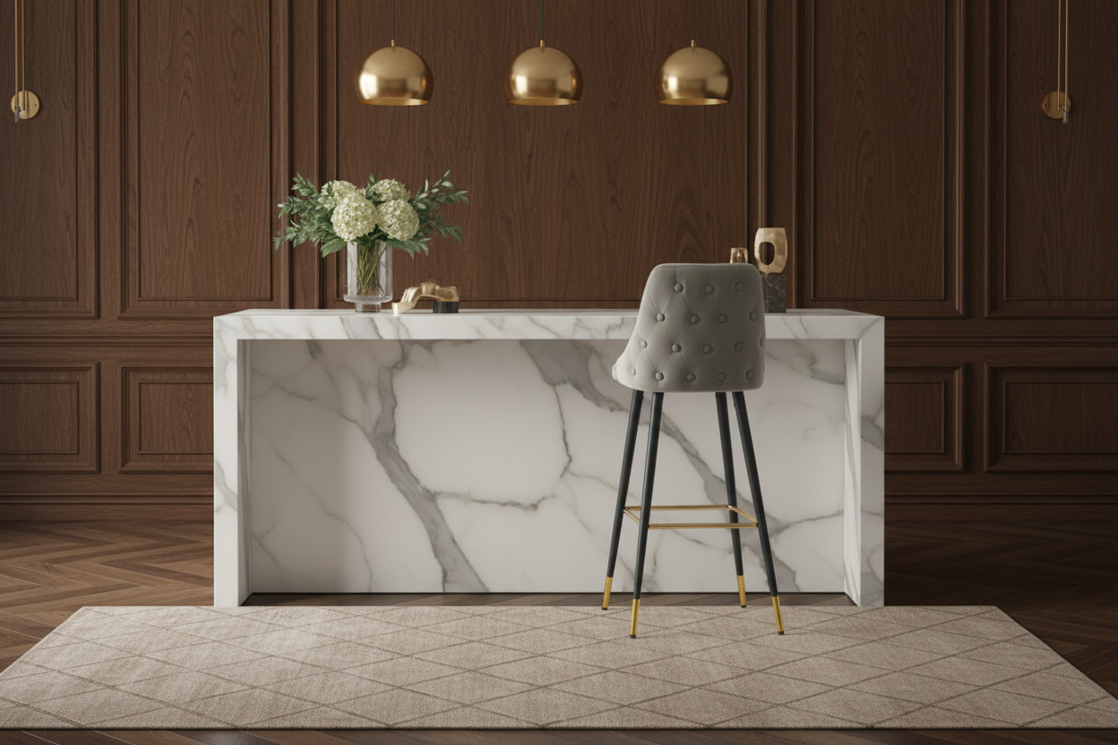 Avanza  bar stool with gold cap