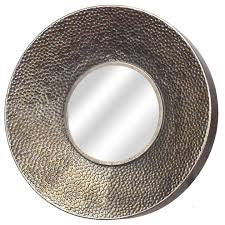 Gold 50 cm hammered finish mirror for Collection only . Pay instore as clearance