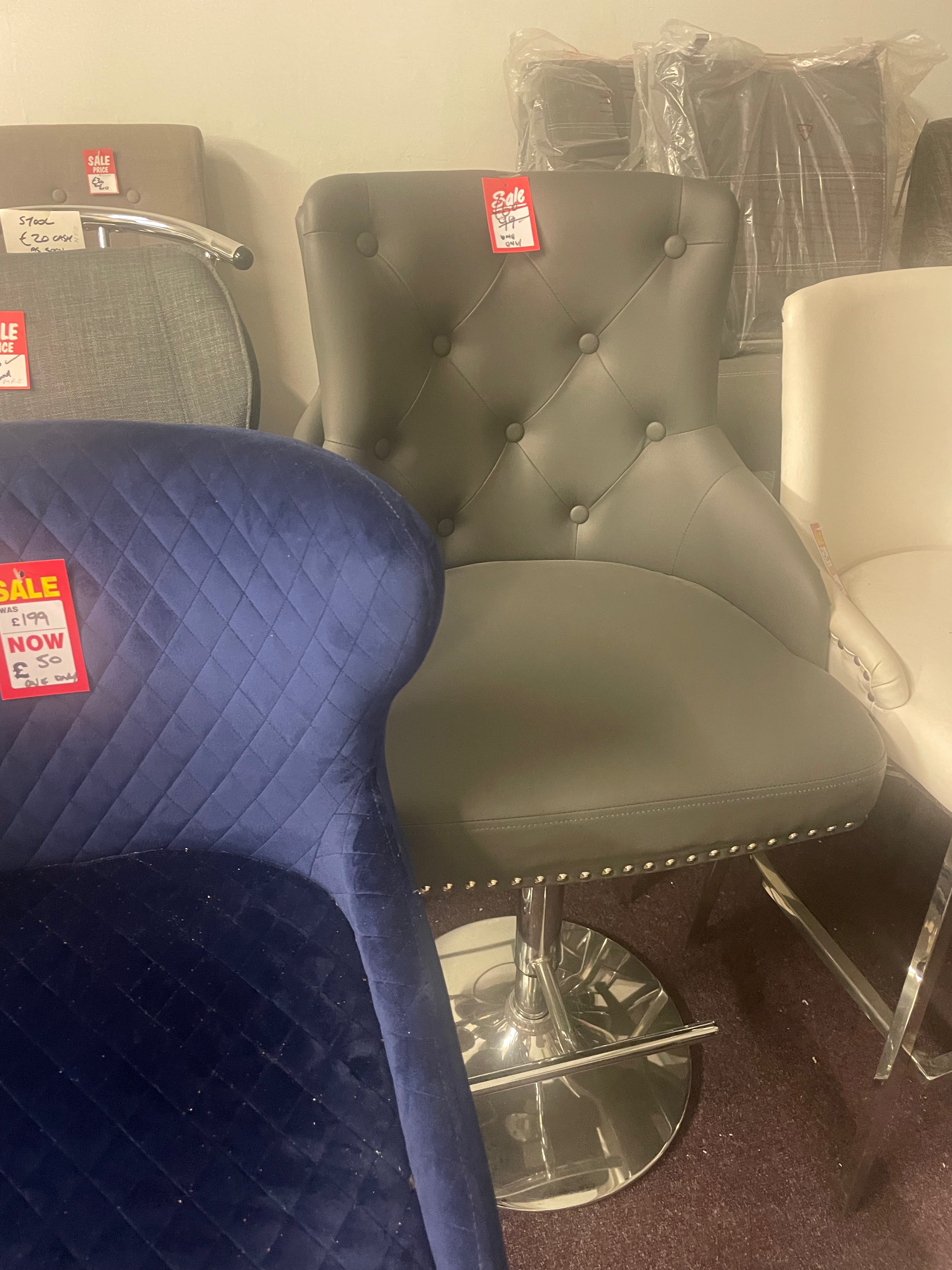 Dining chairs from €30 each sold as seen . One offs .View  and pay Instore only  as stock ever changing