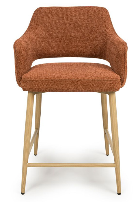 Errol Chairs Counter & Bar stool oak leg in choice of 5 colours