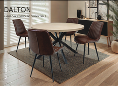 Dalson Round light oak  extending  dining table . Available instore