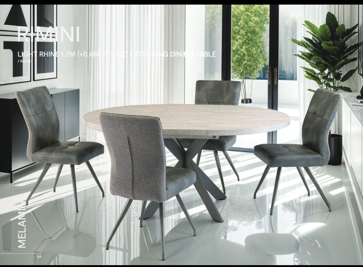 Dalson Round light oak  extending  dining table . Available instore