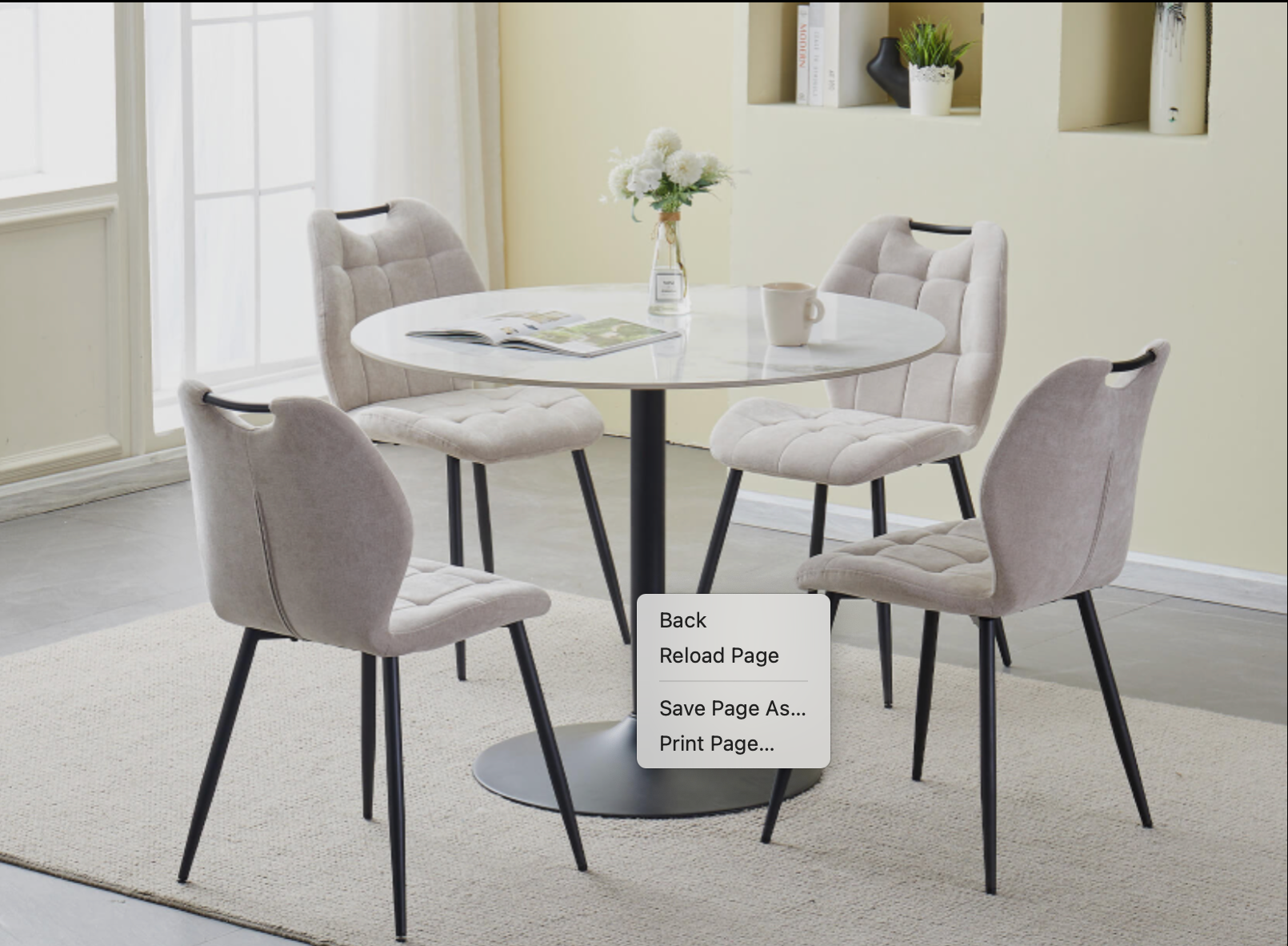 Cole  round dining table 100 cm.