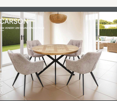 Carson round dining table 120 cm reduced