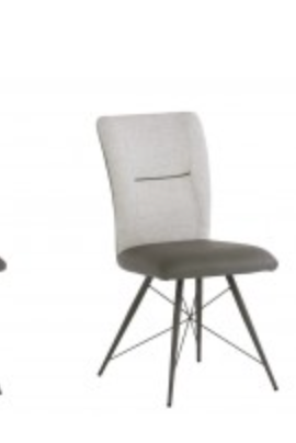 AMALFI  Fabric & PU  dining chair with dark legs Set of 2 less than half price