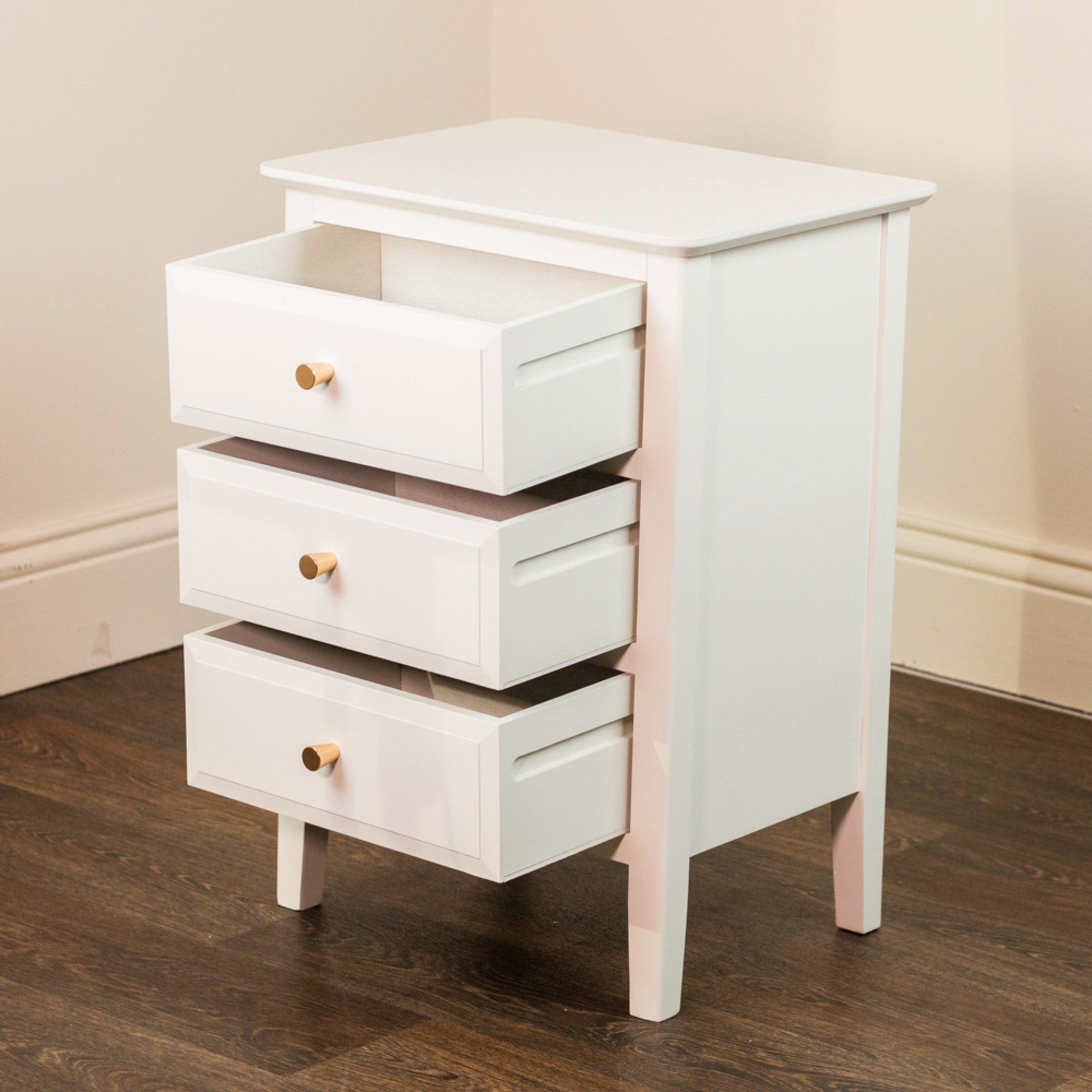 Carley bedside cabinet  in ivory Special Purchase instore only