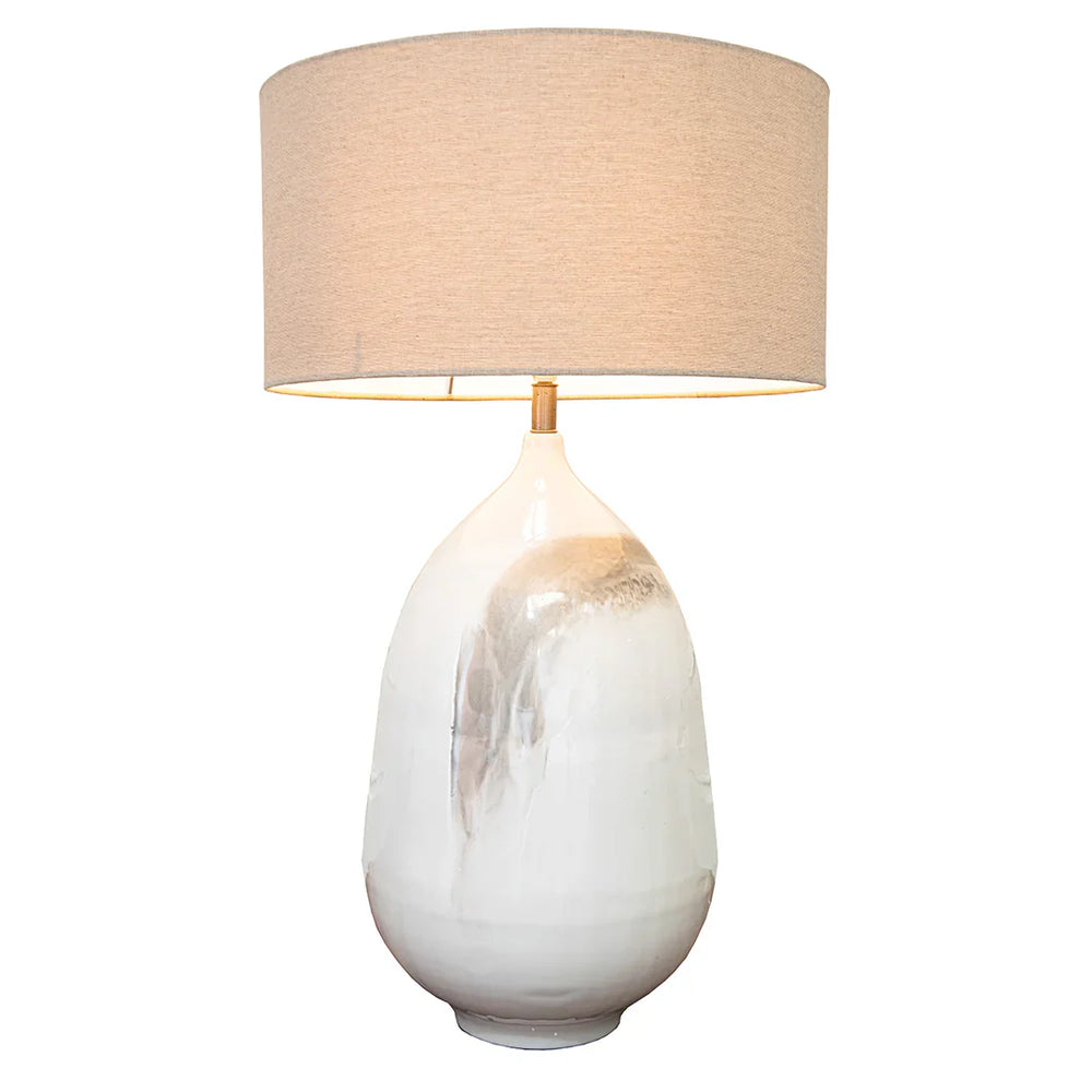 Aketa Cream Table Lamp-table lamp-Renaissance Design Studio