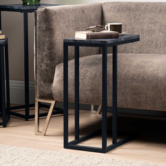 Alora Black metal sofa table reduced in our Outlet Store Deals-sofa table-Renaissance Design Studio