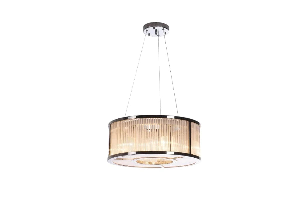 Aston 3 crystal glass chandelier nickel-Crystal chandelier-Renaissance Design Studio