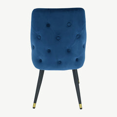 Ava T Dining Chair in 2 Colours Grey velvet and navy REDUCED !-Renaissance Design Studio