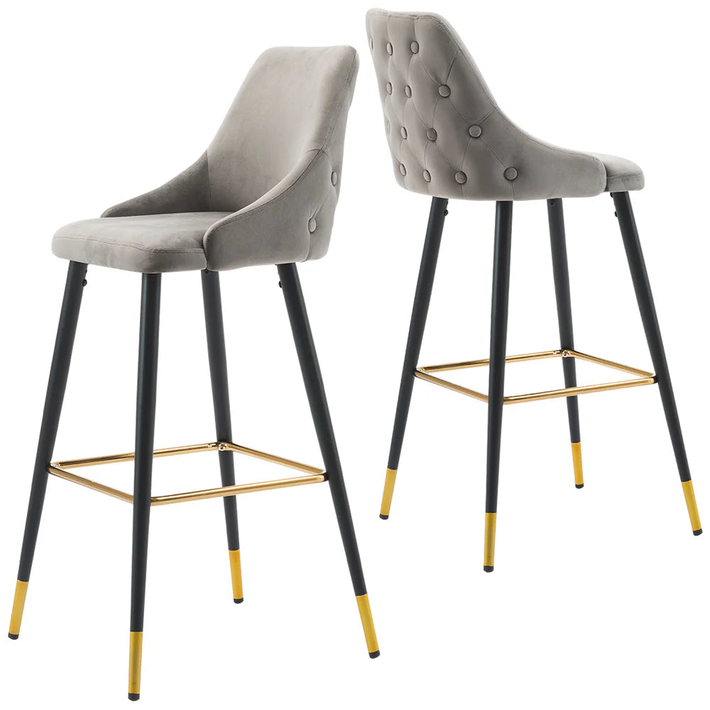 Avanza Fargo Bar Stools  with gold caps .Navy or grey almost half price pop instore to purchase  in outlet store. No exchange