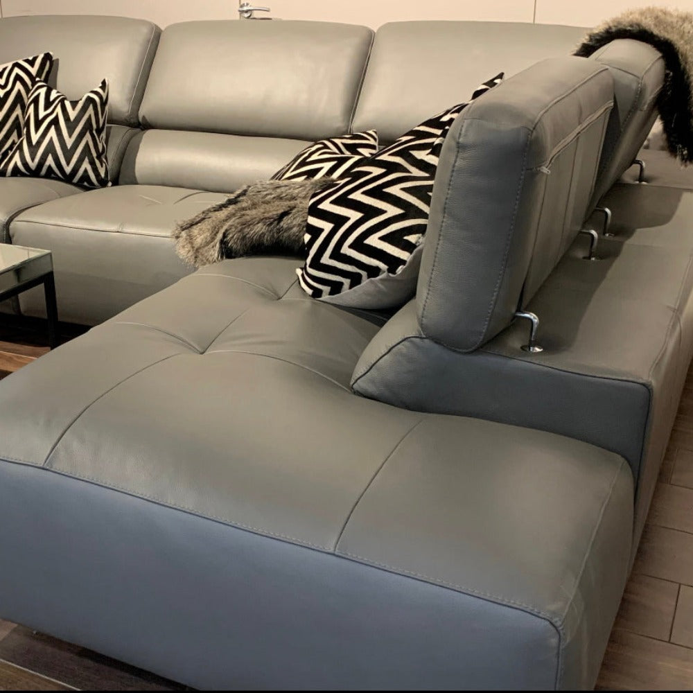 Blossom recliner Italian high grade leather sofa reduced this week last one-Chaise sofa-Renaissance Design Studio