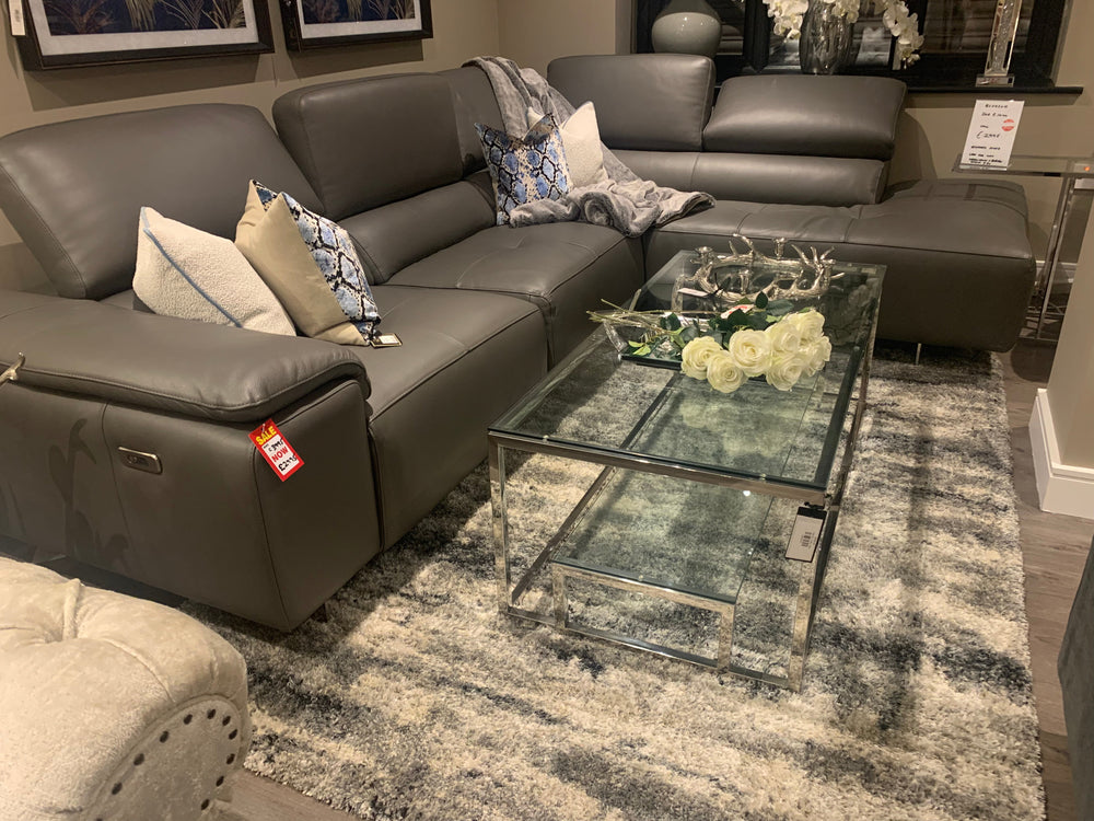 Blossom recliner Italian high grade leather sofa reduced this week last one-Chaise sofa-Renaissance Design Studio