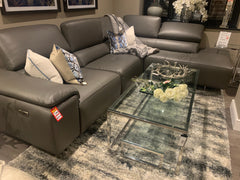 Blossom recliner Italian high grade leather sofa reduced this week last one-Chaise sofa-Renaissance Design Studio