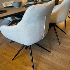 BRADLEY Carver dining chair easy clean fabrics-dining chairs-Renaissance Design Studio