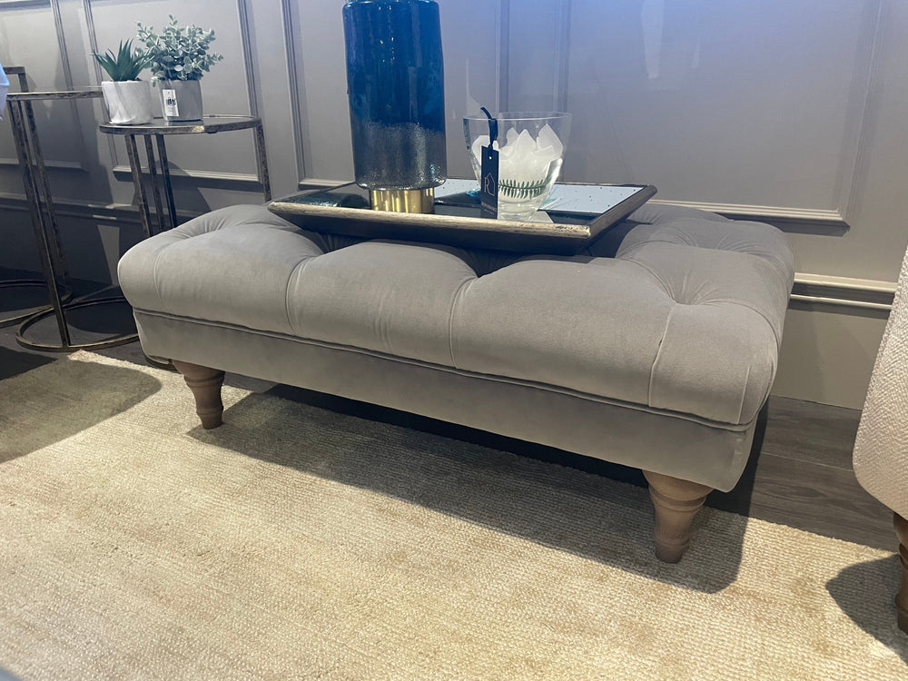Byron Classic buttoned Ottoman footstool by Westbridge 30% off stock-Ottomans-Renaissance Design Studio