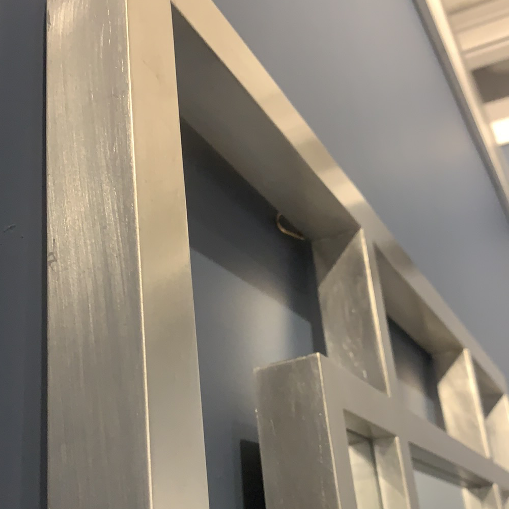 Carn silver rectangle mirror reduced in stock-Renaissance Design Studio