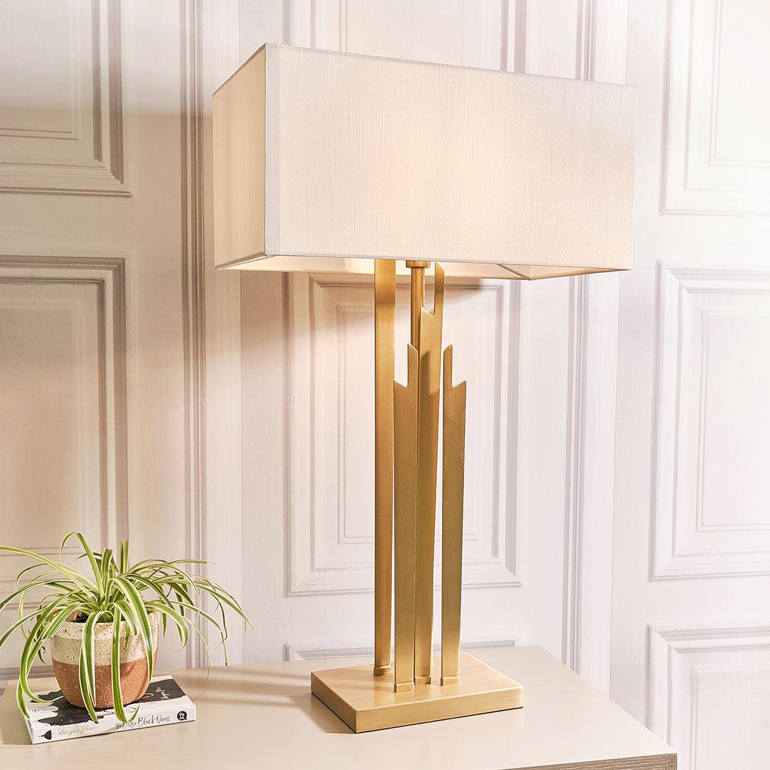 Carrick Antique Brass or Gold Finish Table Lamp reduced.-Table Lamp-Renaissance Design Studio