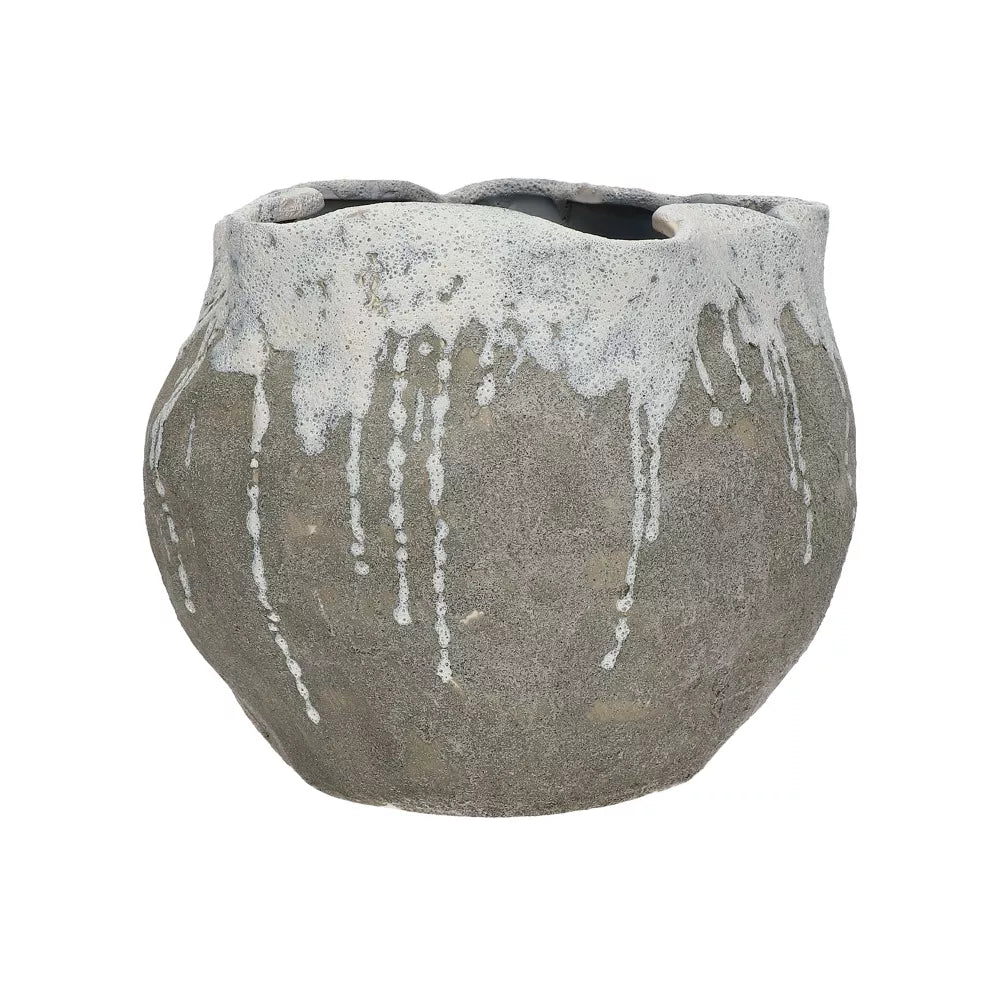 Ceramic White Vase L 27,5 x W 26 x H 22 cm Exclusive !limited stock-Renaissance Design Studio