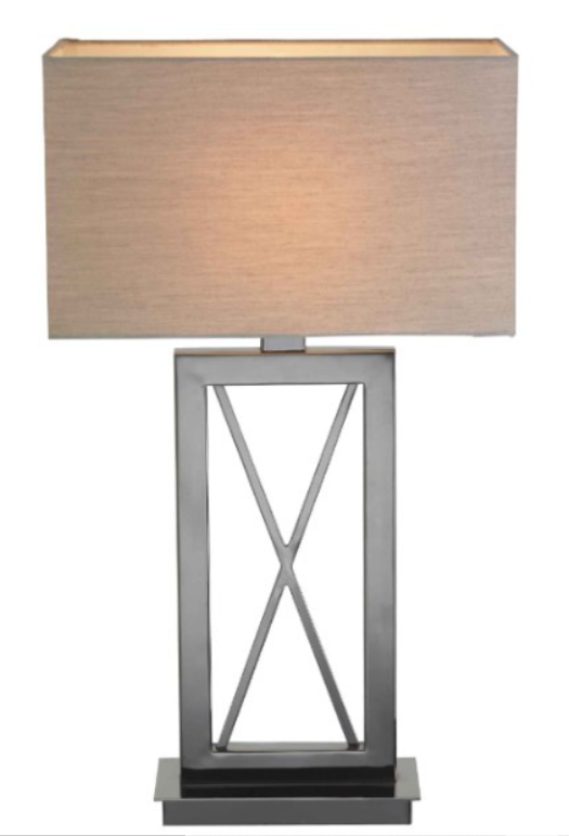 Chelsea Nickel & Brown Table Lamp-Table Lamp-Renaissance Design Studio