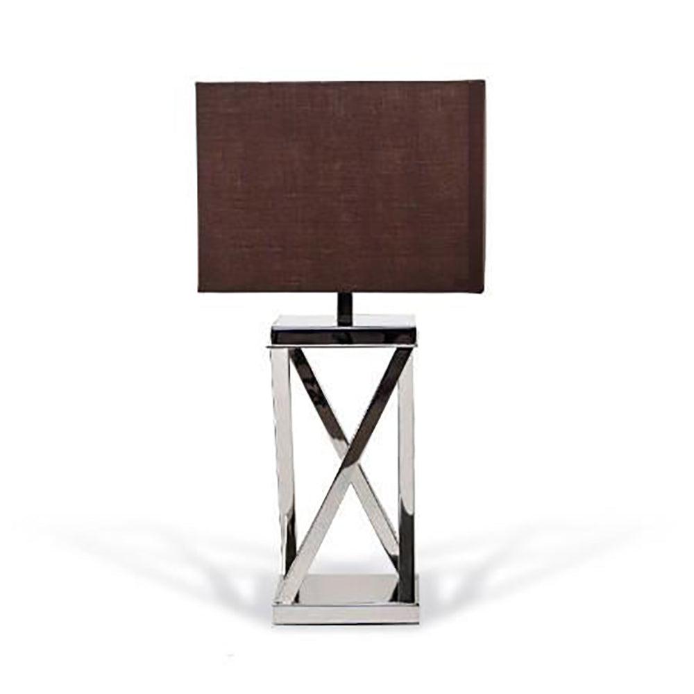 Chelsea Nickel & Brown Table Lamp-Table Lamp-Renaissance Design Studio