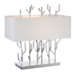 Chelsea Nickel & White Table Lamp-Table Lamp-Renaissance Design Studio