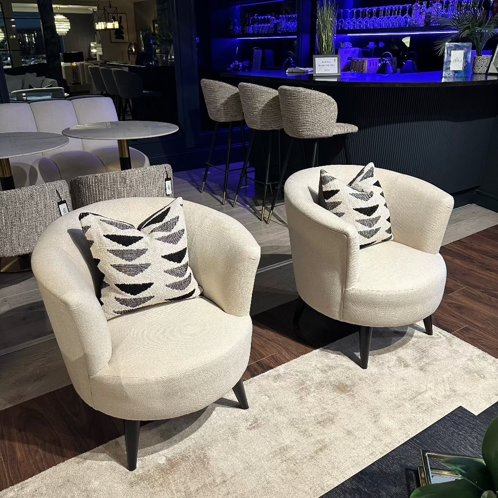 Conrad accent armchair custom made in selection of grade b fabrics and other choices-Armchair-Renaissance Design Studio