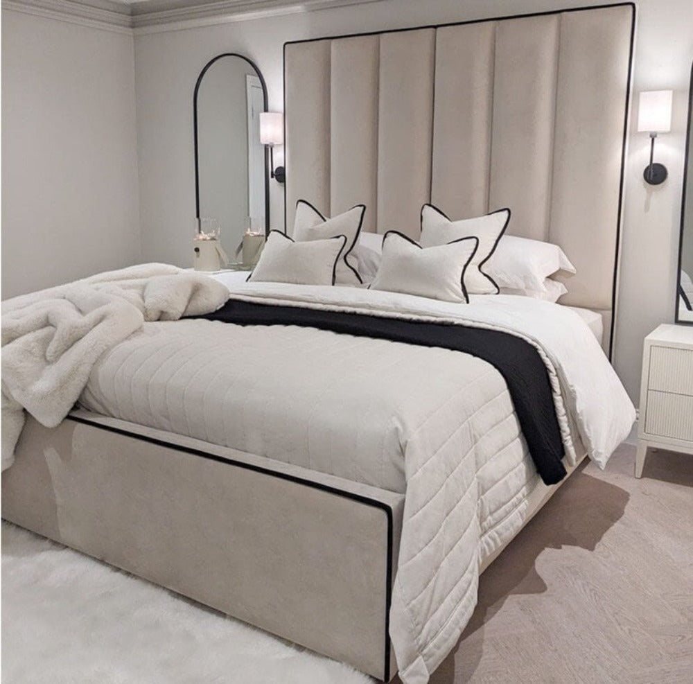 Custom Belle Bed frame with super High Headboard-Luxury beds-Renaissance Design Studio