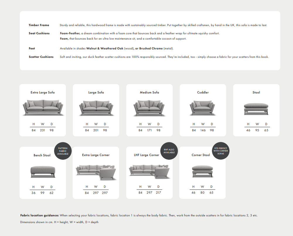 Elton Sofa group Custom made for YOU by Whitemeadow. AFF-corner sofa bespoke-Renaissance Design Studio