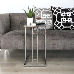 Harriet Sofa table chrome table to custom order-Renaissance Design Studio