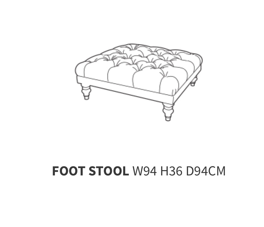 Heaven Deep Buttoned Footstool by Westbridge reduced-Footstool-Renaissance Design Studio