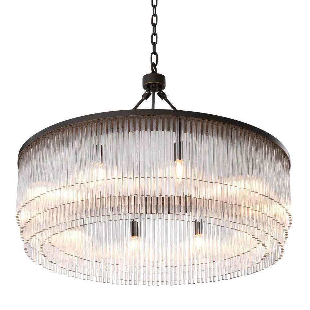 Hector Large Art Deco Crystal Chandelier by Eichholtz-Chandelier-Renaissance Design Studio