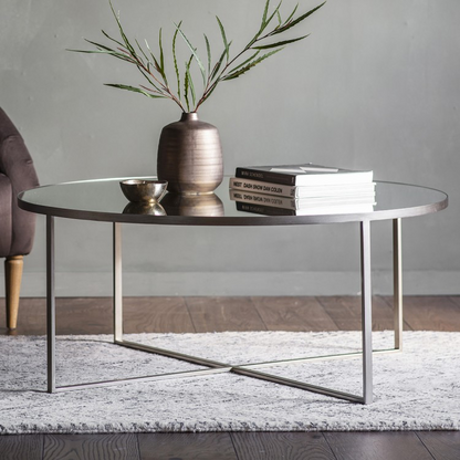 Torrence round silver  ex display contemporary coffee table fabulous ! Instore purchase for collection