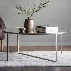 Torrence round ex display contemporary coffee table fabulous ! Instore purchase  only as disposal sale