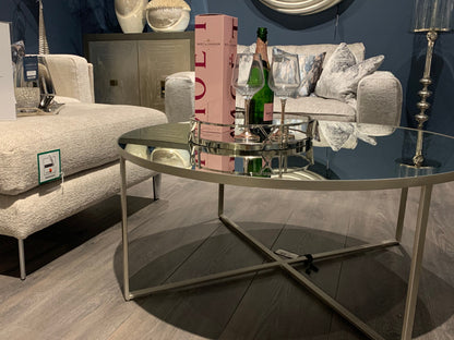 Torrence round ex display contemporary coffee table fabulous ! Instore purchase  only as disposal sale