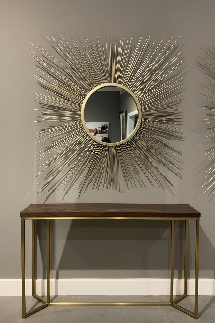 Wall art mirror  Spoke design 136 CLEARANCE  collection only