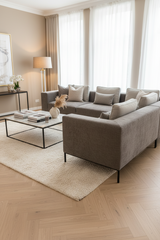 Bi Bi  penthouse X-Large modular couch in luxury textured fabric with  half price . View and Pay Instore