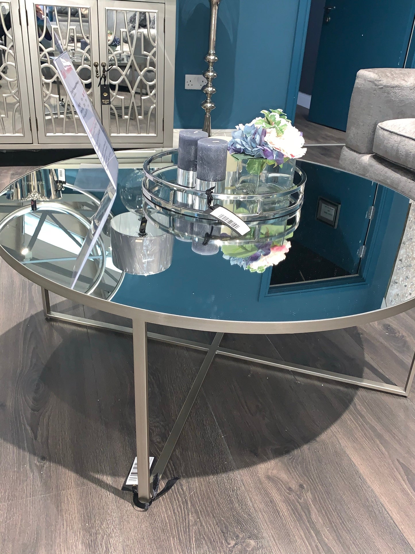 Torrence round ex display contemporary coffee table fabulous ! Instore purchase  only as disposal sale